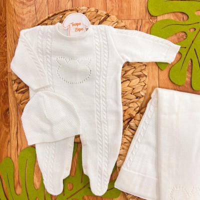  Saída de Maternidade Colors - Ted - Branco